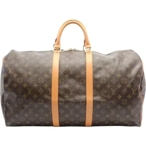 Pre-owned Weekend Bags, female, , Size: ONE SIZE Pre-owned Canvas travel-bags - Louis Vuitton Vintage - Modalova