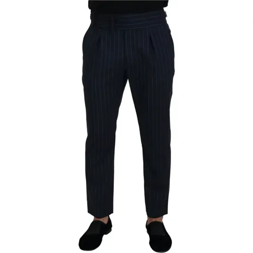 Chinos, male, , Size: L Striped Men's Formal Pants - Dolce & Gabbana - Modalova