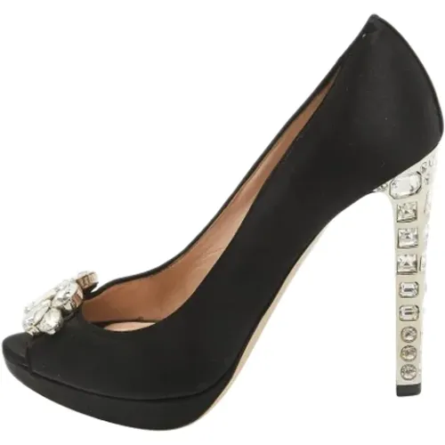 Pre-owned Pumps, female, , Size: 7 1/2 US Pre-owned Satin heels - Miu Miu Pre-owned - Modalova