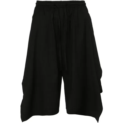 Schwarze Twill-Gewebe High-Waisted Shorts - Y-3 - Modalova