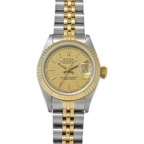 Pre-owned Gold watches , female, Sizes: ONE SIZE - Rolex Vintage - Modalova