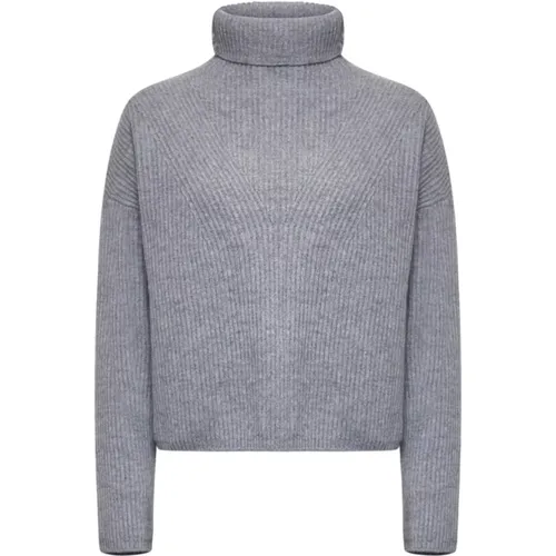 Grauer Woll- und Kaschmirpullover , Damen, Größe: L - Max Mara Studio - Modalova