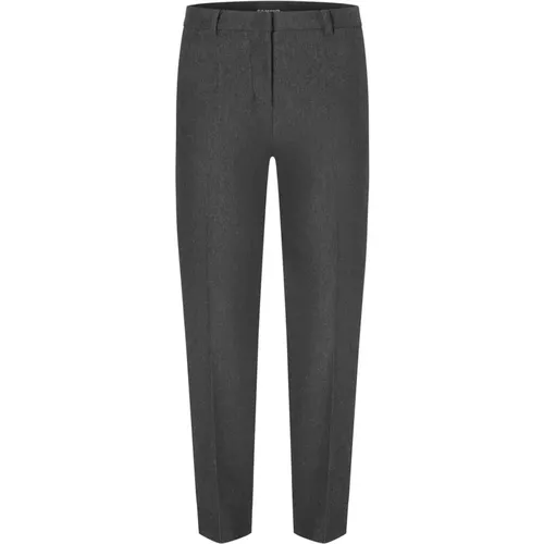 Chinos, female, , Size: 2XL Dark Grey Melange Stylish Trousers - CAMBIO - Modalova