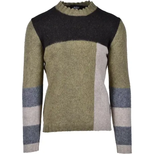 Turtlenecks, male, , Size: M Wool Knit Sweater - Alpha Studio - Modalova