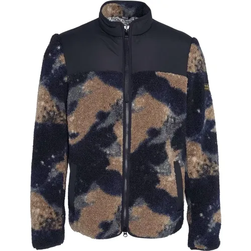 Zip-throughs, male, , Size: 2XL Camo Drafthouse Fleece Jacket - Barbour - Modalova