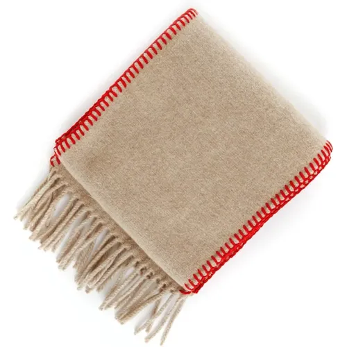 Winter Scarves, male, , Size: ONE SIZE Luxury Cashmere Wool Scarf with Fringes - Marni - Modalova