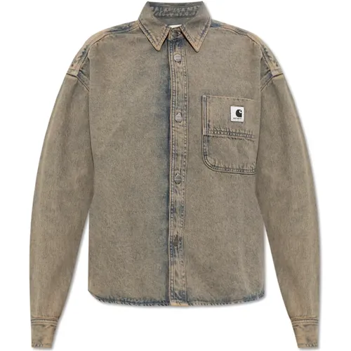 Denim Shirts, female, , Size: XS Denim shirt with vintage effect - Carhartt WIP - Modalova