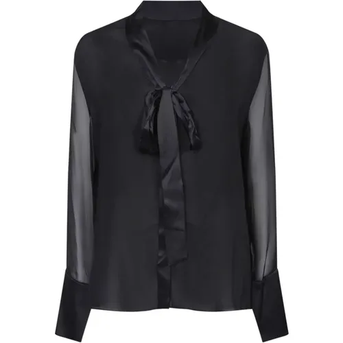 Chiffon Bow Tie Blouse , female, Sizes: M - alice + olivia - Modalova