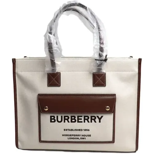 Pre-owned Tote Bags, female, , Size: ONE SIZE Pre-owned Fabric handbags - Burberry Vintage - Modalova