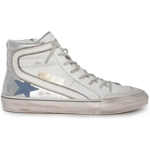 Sneakers, male, , Size: 4 US High Top Sneakers with Star - Golden Goose - Modalova