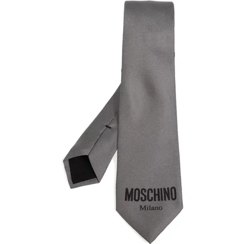 Ties, male, , Size: ONE SIZE Silk tie - Moschino - Modalova