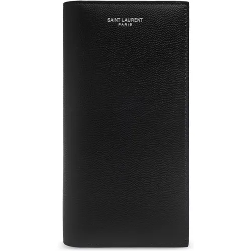 Wallets & Cardholders, male, , Size: ONE SIZE Wallet with logo - Saint Laurent - Modalova