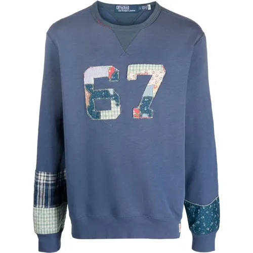 Cozy Vintage Fleece Sweatshirt for Men , male, Sizes: XL, S - Polo Ralph Lauren - Modalova