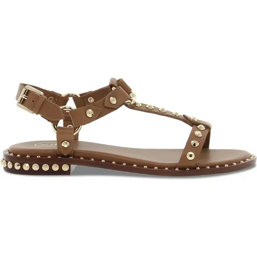 Leather Flat Sandals Patsy Brasil Style , female, Sizes: 5 UK, 7 UK, 3 UK, 6 UK, 8 UK - Ash - Modalova