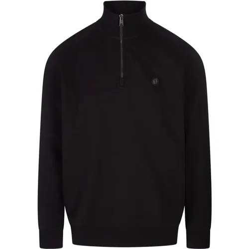 Zip-throughs, male, , Size: XL Sweatshirt with High Collar - Hugo Boss - Modalova