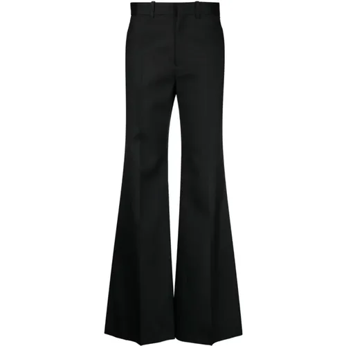 Flared Trousers Silk Blend Wool , female, Sizes: XS, S - Chloé - Modalova