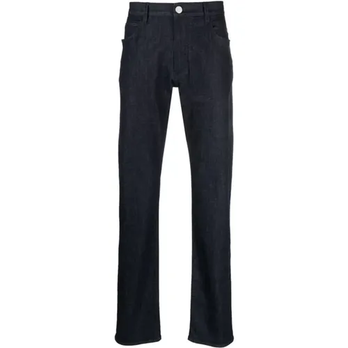 Elegante Blaue Gerades Jeans für Männer , Herren, Größe: W31 - Giorgio Armani - Modalova