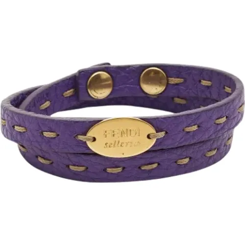 Pre-owned Jewellery, female, , Size: ONE SIZE Pre-owned Leather bracelets - Fendi Vintage - Modalova