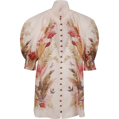 Shirts, female, , Size: XS Neutral Shirt Aw25 Lightweight Chic Style - Zimmermann - Modalova