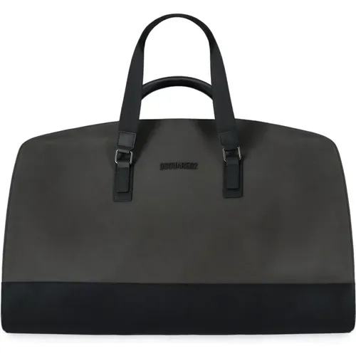 Urban 2 IN 1 Dark Grey Duffle BAG , male, Sizes: ONE SIZE - Dsquared2 - Modalova