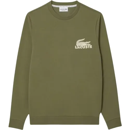 Grüner Logo Velours Sweatshirt - Lacoste - Modalova