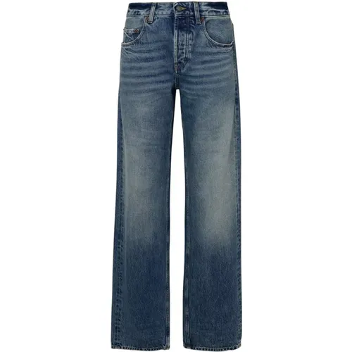 Blaue Baumwoll Straight Jeans - Saint Laurent - Modalova