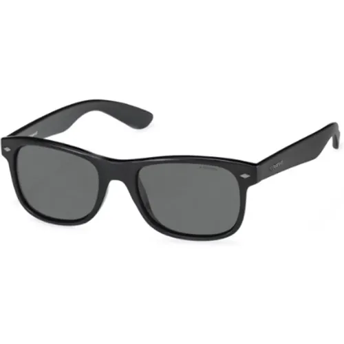 Schwarze Kunststoff-Sonnenbrille mit grauen Gläsern - Polaroid - Modalova