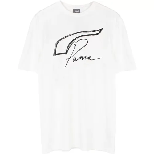 T-Shirts , male, Sizes: L - Puma - Modalova