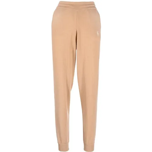 Sweatpants, female, , Size: XL Camel Cashmere Sweatpants - Sporty & Rich - Modalova