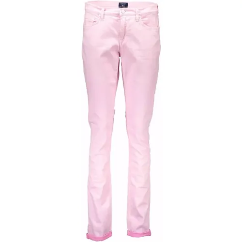 Rosa Baumwolljeanshose , Damen, Größe: W33 L34 - Gant - Modalova