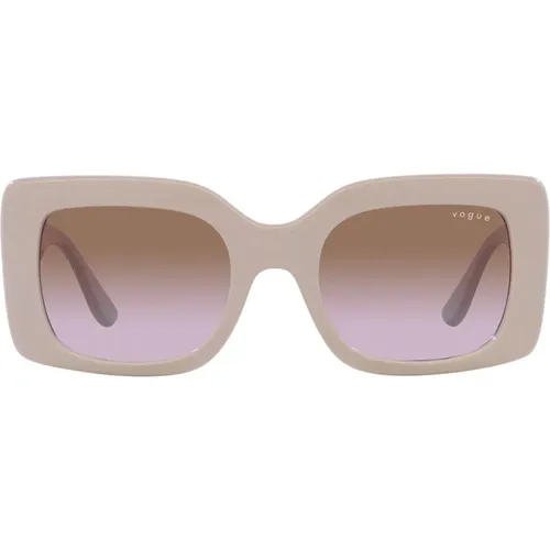 Quadratische Sonnenbrille mit geflochtenen Bügeln - Vogue - Modalova