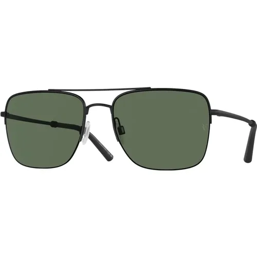 Matte /Green Sunglasses R-2 OV 1343S , male, Sizes: 56 MM - Oliver Peoples - Modalova