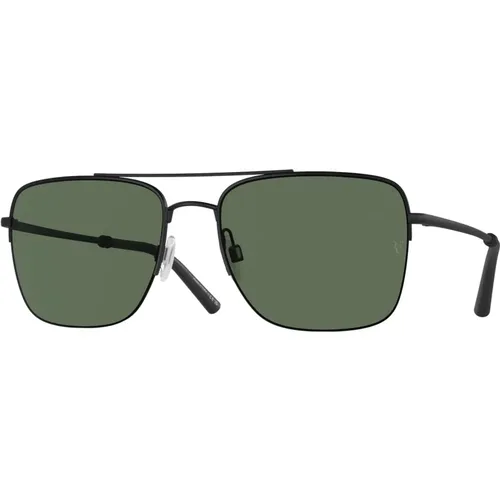 Sunglasses, male, , Size: 56 MM Matte /Green Sunglasses R-2 OV 1343S - Oliver Peoples - Modalova