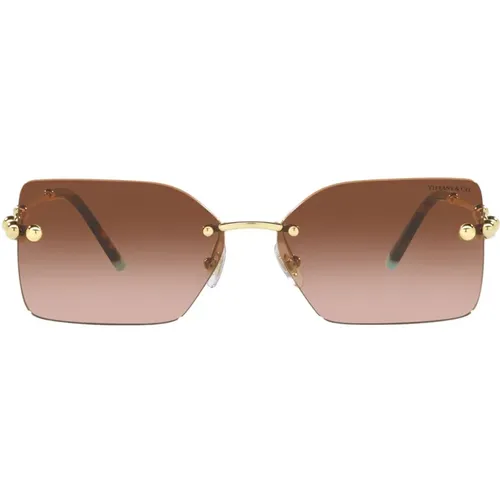 Metal Rectangular Sunglasses with Unique Style , female, Sizes: 59 MM - Tiffany - Modalova