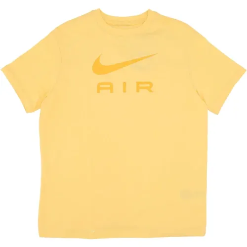 Air Tee Topaz Gold/White T-Shirt , female, Sizes: S, M, XS - Nike - Modalova