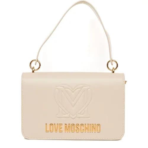 Handbags, female, , Size: ONE SIZE Stylish Medium Bag with Top Handle - Love Moschino - Modalova