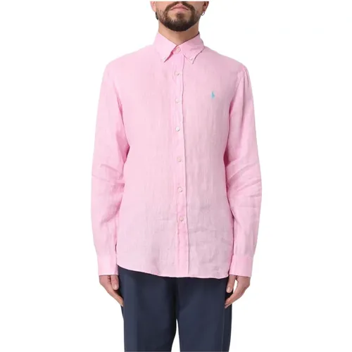 Casual Shirts, male, , Size: XL Linen LongSleeve Dress Shirt - Polo Ralph Lauren - Modalova