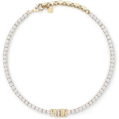 Crystal Lettering Necklace , female, Sizes: ONE SIZE - Philipp Plein - Modalova