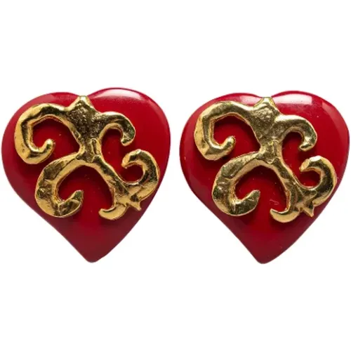 Pre-owned Jewellery, female, , Size: ONE SIZE Pre-owned Metal earrings - Yves Saint Laurent Vintage - Modalova