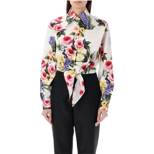 Giardino Garden Print Shirt , female, Sizes: XS - Dolce & Gabbana - Modalova