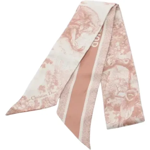 Pre-owned Scarves, female, , Size: ONE SIZE Pre-owned Silk scarves - Dior Vintage - Modalova