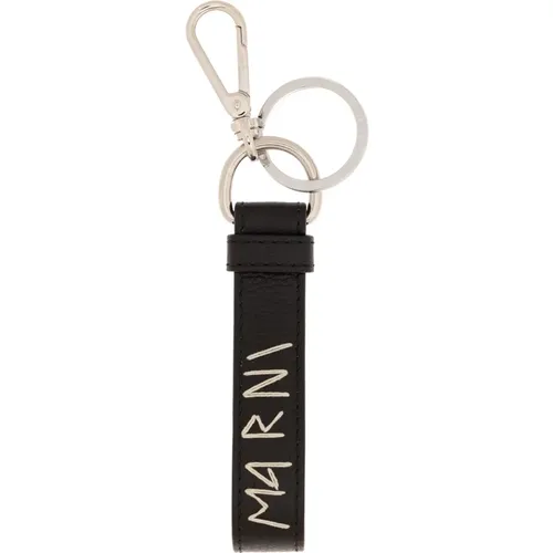 Keyrings, female, , Size: ONE SIZE Keyring with logo - Marni - Modalova