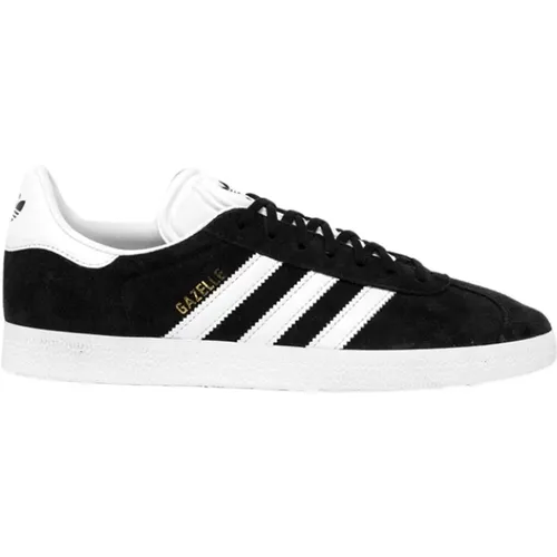 Schwarze Gazelle Schuhe Flache Sohle Schnürung , Herren, Größe: 46 EU - Adidas - Modalova