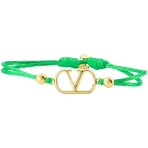 Bracelets, male, , Size: ONE SIZE VLogo Cord Bracelet Stylish Design - Valentino Garavani - Modalova