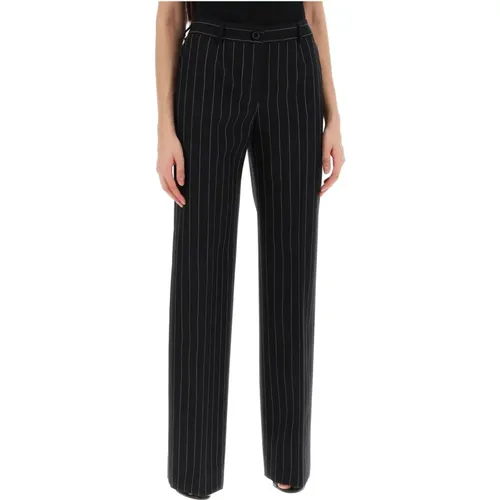 Striped Flare Leg Pants , female, Sizes: XS - Dolce & Gabbana - Modalova