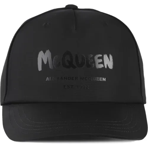 Caps, male, , Size: M Luxury Polyfaille Cap - alexander mcqueen - Modalova