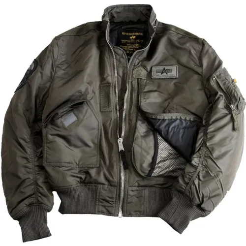 Bomber Jackets, male, , Size: 2XL Engine Flight Jacket - alpha industries - Modalova