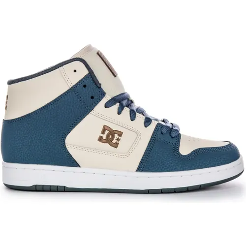 Blue Beige Men's Hi-Top Sneakers , male, Sizes: 6 1/2 UK, 10 UK, 11 UK, 8 UK, 7 UK - DC Shoes - Modalova