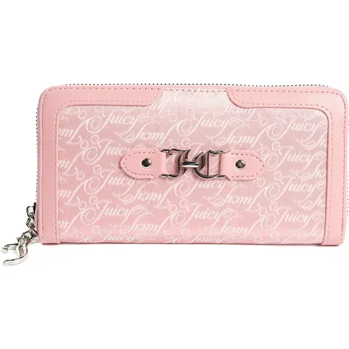 Elegante Große Reißverschlussbrieftasche Candy Pink - Juicy Couture - Modalova