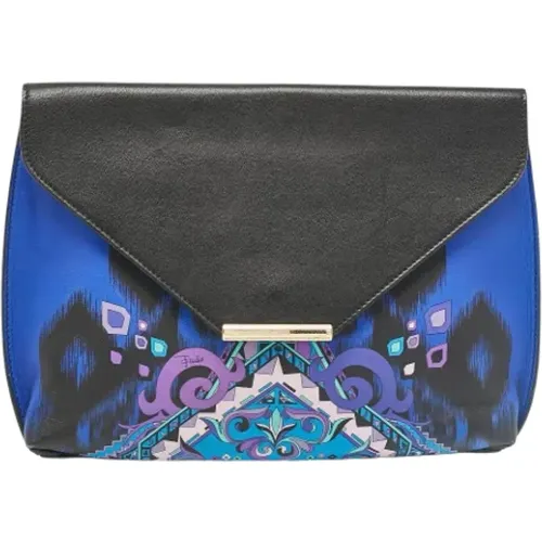 Pre-owned Clutches, female, , Size: ONE SIZE Pre-owned Leather clutches - Emilio Pucci Pre-owned - Modalova